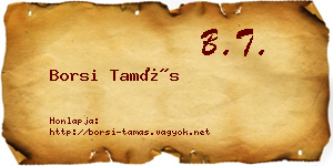 Borsi Tamás névjegykártya