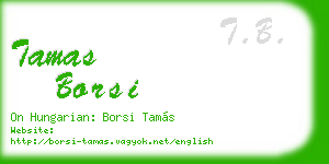 tamas borsi business card